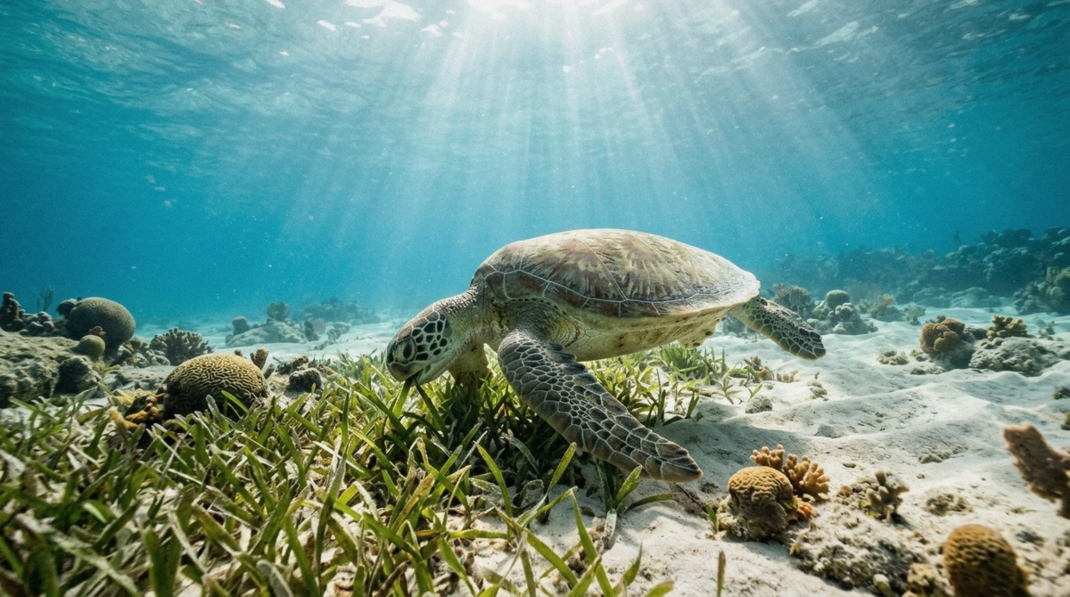 Snorkeler mid-stroke over a coral patch on a Puerto Morelos reef, part of assessing whether snorkeling in Cancun is worth it
